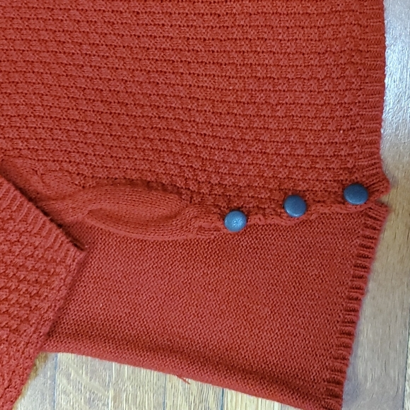 Studio Works sweater deep rust size L. This would be cute worn with leggings. - Picture 3 of 5